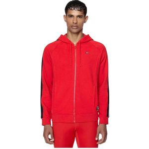 Diesel, Heren, Sweatshirts & Hoodies, Rood, Maat: M Katoen,