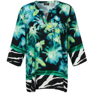 Via Appia Due, Dames, Blouses & Shirts, Veelkleurig, Maat: M