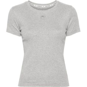 Marine Serre, Dames, Tops, Grijs, Maat: XS Katoen,