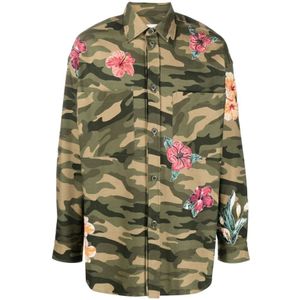 Faith Connexion, Heren, Overhemden, Groen, Maat: S Katoen,