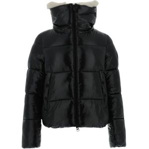 Save The Duck, Dames, Jassen, Zwart, Maat: XS Nylon,