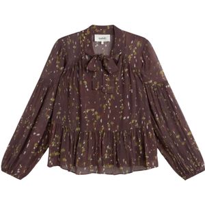 Ba&Sh, Dames, Blouses & Shirts, Bruin, Maat: XS Viscose,
