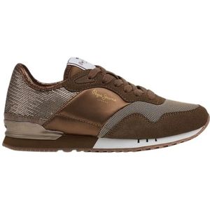 Pepe Jeans, Dames, Schoenen, Bruin, Maat: 36 EU Satijn,