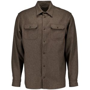 Paul&Shark - Overshirt - Bruin - Wol - Effen
