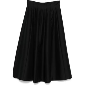 Alberta Ferretti, Dames, Rokken, Zwart, Maat: S Zijde,