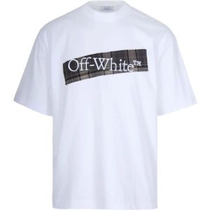 Off White, Heren, Tops, Wit, Maat: S Flanel,