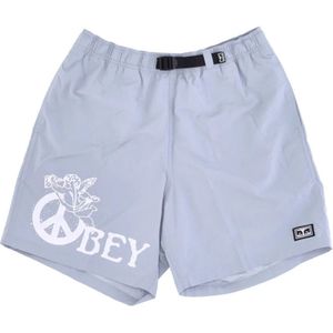 Obey, Heren, Korte broeken, Blauw, Maat: XL Nylon,