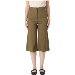 Pinko, Dames, Korte broeken, Groen, Maat: M Linnen,