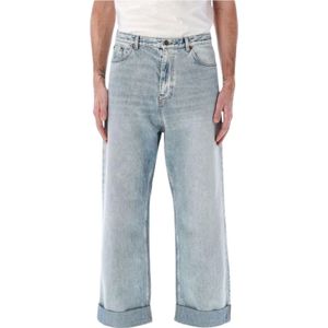 Valentino - Jeans - Blauw - Lichte Wassing - Losse Pasvorm