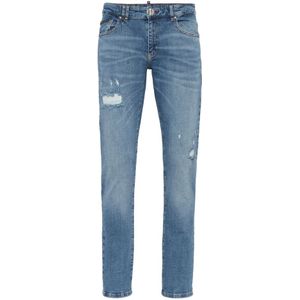 Philipp Plein, Heren, Jeans, Blauw, Maat: W30 Katoen,