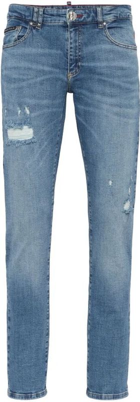 Philipp Plein, Heren, Jeans, Blauw, Maat: W30 Katoen,