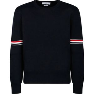 Thom Browne, Heren, Truien, Blauw, Maat: L Katoen,