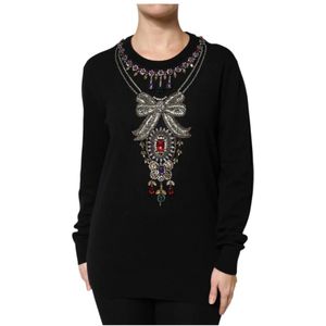 Dolce & Gabbana, Dames, Truien, Zwart, Maat: XS Kasjmier,
