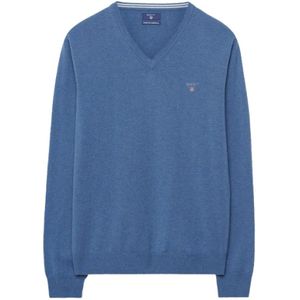 Gant, Dames, Truien, Blauw, Maat: 5XL Wol,