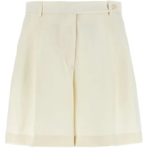 Brioni, Dames, Korte broeken, Wit, Maat: S Zijde,