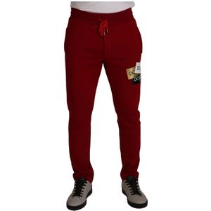 Dolce & Gabbana - Broeken - Rood - Katoen