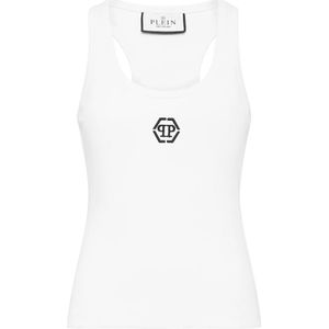 Philipp Plein, Dames, Tops, Wit, Maat: XS Katoen,