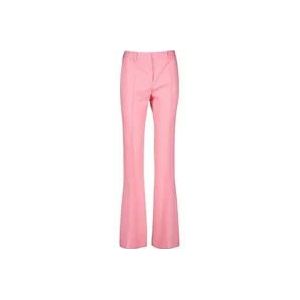 Versace Flared Wool Pants , Pink , Dames , Maat: XS