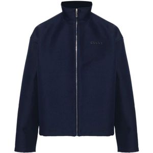 Gucci, Heren, Jassen, Blauw, Maat: L Wol,