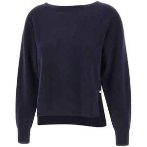 Liu Jo, Dames, Truien, Blauw, Maat: XS Wol,