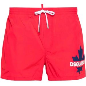 Dsquared2, Heren, Badkleding, Rood, Maat: S Zijde,