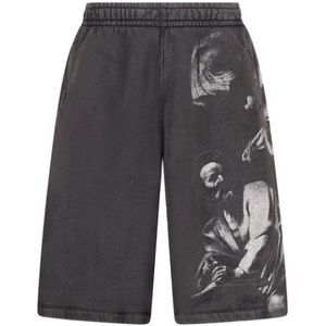 Off White, Heren, Korte broeken, Zwart, Maat: L
