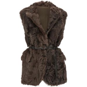 Brunello Cucinelli, Dames, Jassen, Bruin, Maat: S