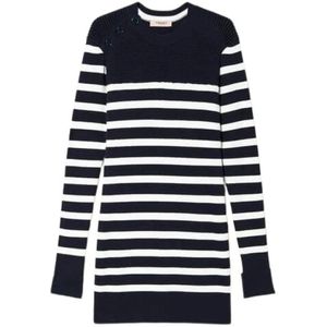 Twinset, Dames, Truien, Blauw, Maat: XS Viscose,