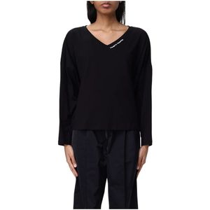 Elisabetta Franchi, Dames, Tops, Zwart, Maat: S
