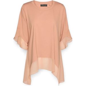 Elena Mirò, Dames, Blouses & Shirts, Roze, Maat: XS Nylon,