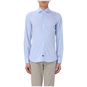 Fay, Heren, Overhemden, Blauw, Maat: XS Katoen,