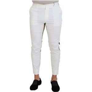 Dolce & Gabbana, Heren, Broeken, Wit, Maat: M Katoen,