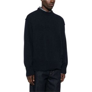 Federico Cina, Heren, Truien, Blauw, Maat: L Wol,