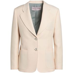 Valentino, Dames, Jassen, Beige, Maat: 2XS Zijde,