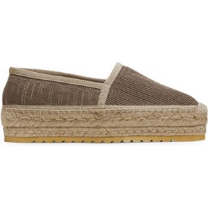 Balmain Alex monogram gebreide espadrilles , Beige , Dames , Maat: 36 EU