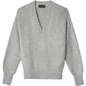 Gaëlle Paris, Dames, Truien, Grijs, Maat: XS Viscose,