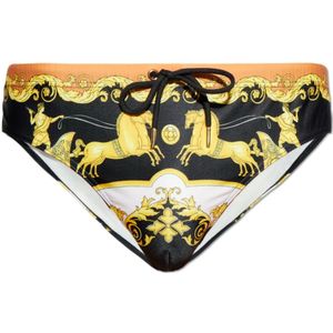 Versace, Heren, Badkleding, Veelkleurig, Maat: 2XL Leer,