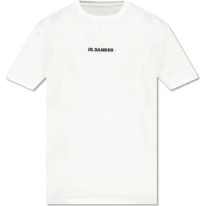 Jil Sander - Logo Print T-Shirt - Wit - Katoen