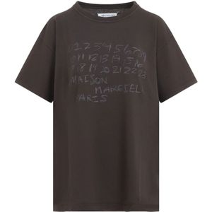 Maison Margiela, Dames, Tops, Bruin, Maat: S Katoen,