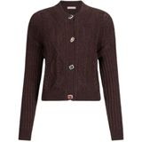 Liu Jo - Wollen Vest - Bruin - Dames - Met Juweelknopen