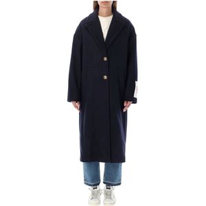 Golden Goose, Dames, Mantels, Blauw, Maat: XS Wol,