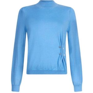 Liu Jo, Dames, Truien, Blauw, Maat: L Wol,