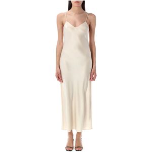 Ralph Lauren, Dames, Jurken, Beige, Maat: XS Satijn,