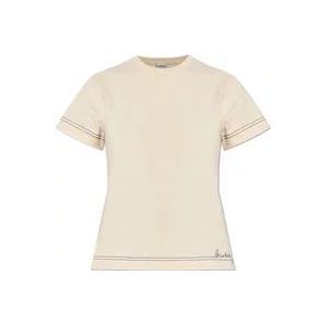 Burberry T-shirt met logo , Beige , Dames , Maat: XS