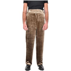 Emporio Armani, Heren, Broeken, Beige, Maat: M Viscose,