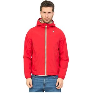K-Way, Heren, Jassen, Rood, Maat: L Nylon,