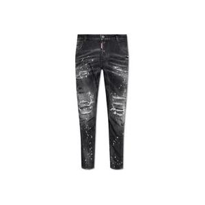 Dsquared2 Netjes Biker jeans , Gray , Heren , Maat: XL
