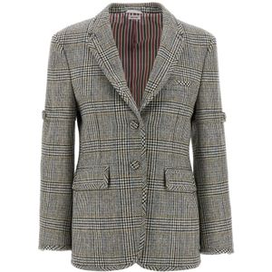 Thom Browne, Dames, Jassen, Bruin, Maat: 2XS Wol,