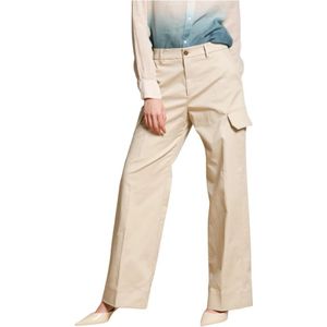 Mason's, Dames, Broeken, Beige, Maat: 3XS Katoen,