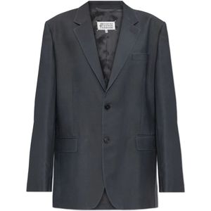 Maison Margiela, Dames, Jassen, Grijs, Maat: M Wol,